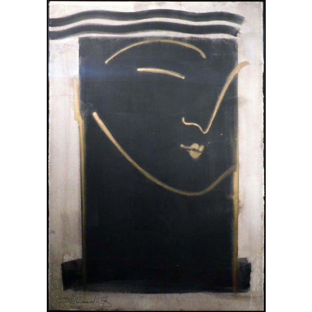 "Espiritu" Original Mix Media on Paper by Orlando Agudelo-Botero Hand signed by the artist Image Size: 60" x 40" Framed...