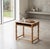 Striking Danish brutalist side or bedside table from the 1960s, crafted in oak and featuring a tiled tabletop. The...