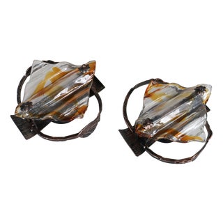 Brutalist Wall Lights, Germany, 1970s, Set of 2 For Sale