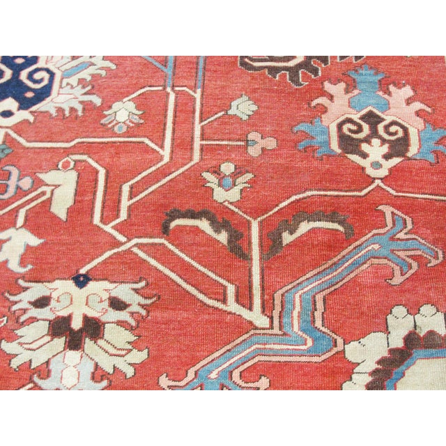 Antique Persian Serapi Carpet, 9'2" X 13'3", For Sale - Image 10 of 13