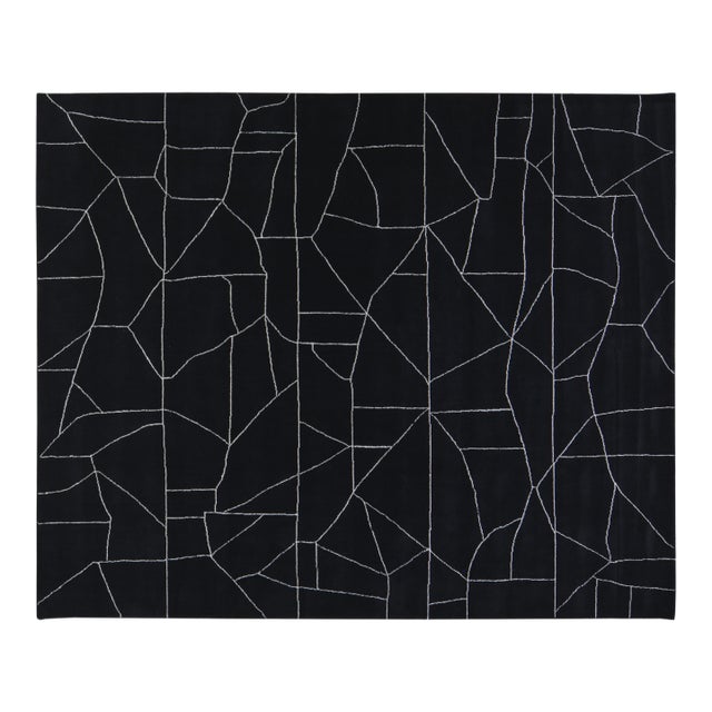 Moroccan Beni Ourain Hand Knotted Wool Rug, 9'10"x13'9" For Sale