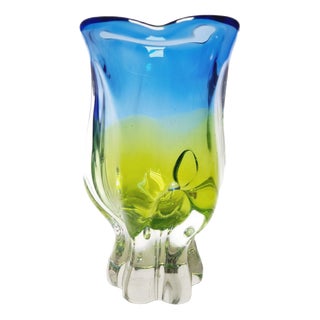 Vase by J. Hospodka for Chribska Glassworks, Czechoslovakia, 1960s For Sale