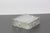 A wonderful small square murano ice glass flush mount manufactured by kaiser leuchten in germany, 1970s. Thickly textured...