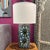 This is an amazing 1960's cylindrical openwork ceramic table lamp. The cut outs are the flower petals and the center of...