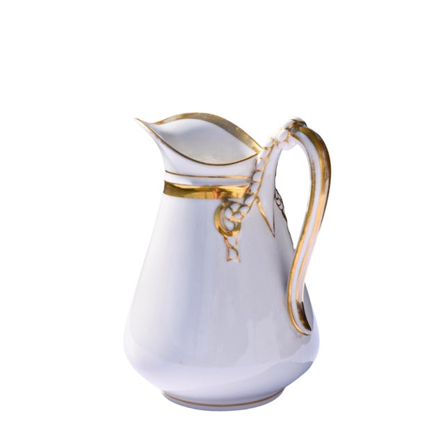 Charles Fields Haviland Late 19th Century Charles Field Haviland Gilded Porcelain Creamer For Sale - Image 4 of 8