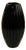 Ribbed Vase in Gloss Black Murano Glass from Fendi Casa, 1990s For Sale