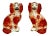 19th Century Red Staffordshire Spaniels - a Pair For Sale