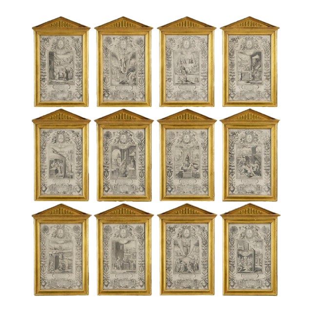 Set of Twelve 17th Century French Engravings After L. Gaultier (C. 1561-1641) For Sale