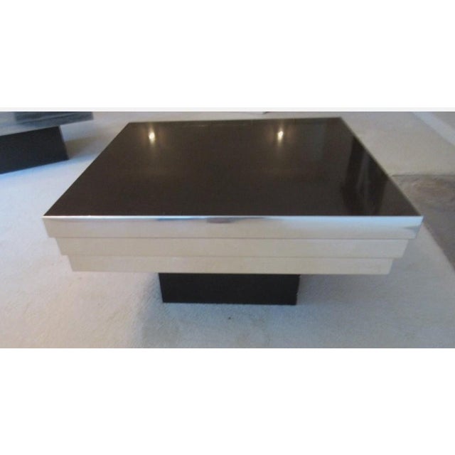 Pierre Cardin Graduated End Table 1970s Graduated Postmodern Metal Laminate For Sale In Philadelphia - Image 6 of 12