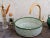 2020s Moroccan Handmade Green Vessel Ceramic Sink for Bathroom For Sale - Image 5 of 5