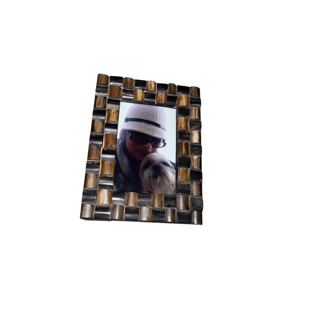 Circa 1990’s Woven Look Picture Frame For Sale - Image 12 of 12