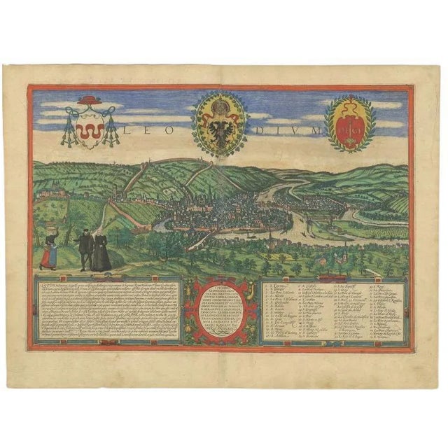 Braun & Hogenberg, Luik in Belgium, 1575, Paper For Sale