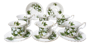 Vintage Trillium Set for Six People from Royal Albert, 1980s, Set of 12