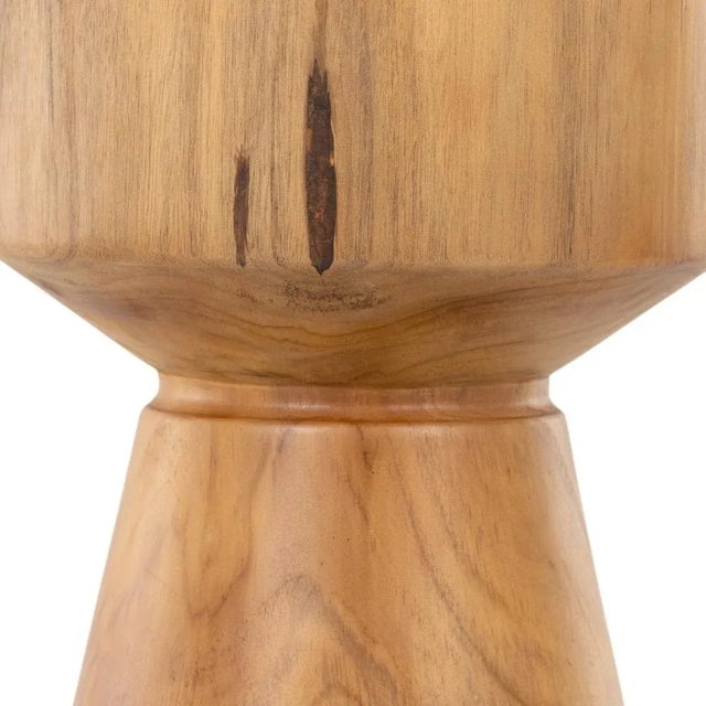 Four Hands Jovie Outdoor End Table, Natural Teak For Sale - Image 12 of 12