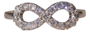 The Arley: White Gold Infinity Ring set with Diamonds
