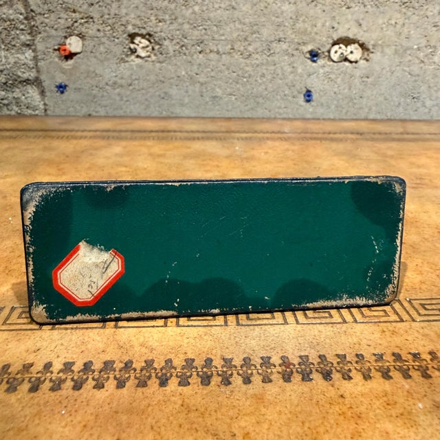 Dark Green Vintage Dark Green Leather Letter Rack Mail Sorter For Sale - Image 8 of 10