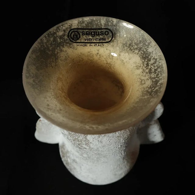 White Vittorio Rigattieris Scratch Glasses by Seguso, 1970s, Set of 2 For Sale - Image 8 of 13