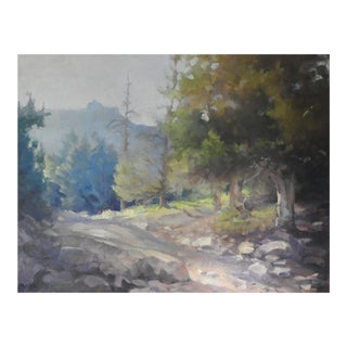 Vintage Mid Century Impressionist Muir Wood Landscape Painting For Sale