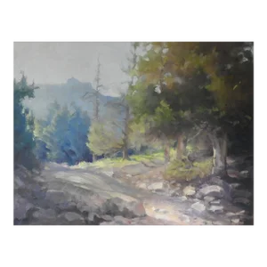 Vintage Mid Century Impressionist Muir Wood Landscape Painting