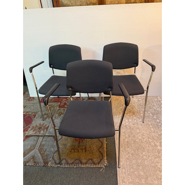 Hightower Modernist Stackable Arm Chairs, Pair For Sale - Image 12 of 12