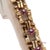 Gold Vintage 0.15 Ct Natural Diamond and 1.20 Ct Ruby Bracelet in 14k Rose Gold For Sale - Image 8 of 12