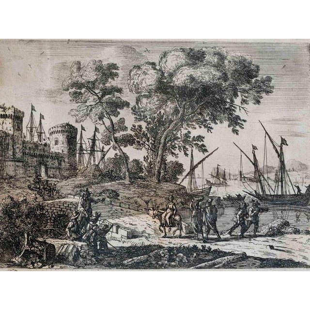Unknown, Landscape in Masters, 17th Century, Etching, Framed For Sale - Image 5 of 5