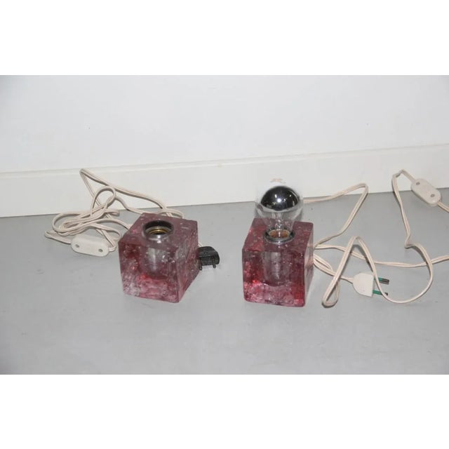 Cube Table Lamps from Poliarte, 1960, Set of 2 For Sale - Image 3 of 7