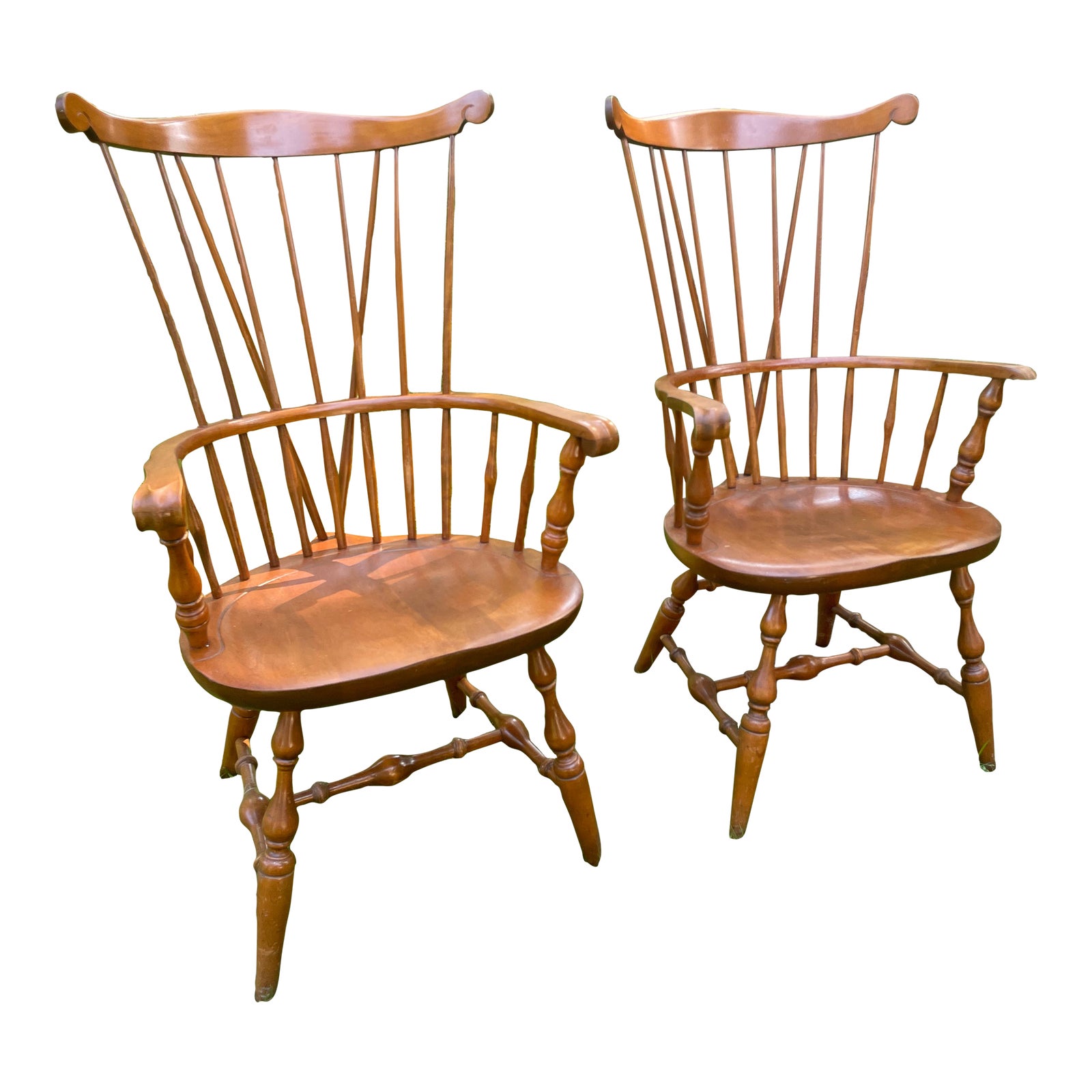 Mid 20th Century Pair of Original Nichols and Stone Old Pine Finish