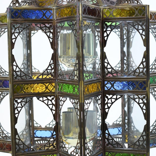 Vintage Moroccan Chandelier For Sale - Image 4 of 4
