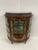 An antique demilune (half-round) French Louis XV walnut vitrine or curio display cabinet with a serpentine curved glass...