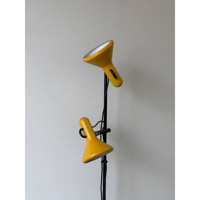 Mid-Century Modern Vintage Danish Yellow Floor Lamp Adjustable Shades Mid-Century Modern 1960s For Sale - Image 3 of 10