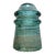 Vintage Hemingray No. 9 Aqua or Teal Glass Insulator For Sale