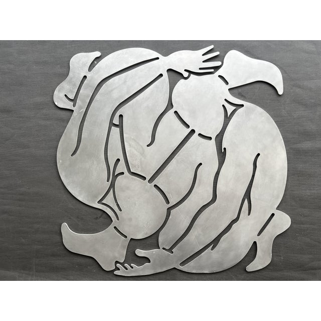 Stephen Littlefield, 1946, Orlando sculpture plaque Created by computer following the graphic designs originally drawn and...