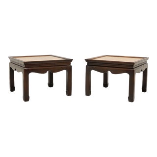 Mid 20th Century Asian Chinoiserie Ming Style Coffee Cocktail Tables - Pair For Sale