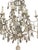 Italian Large Vintage Italian Rock Crystal and Silver Leaf Chandelier, 20th Century. For Sale - Image 3 of 5