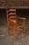 1950s Set of Seven Mid-Century French Country Ladder Back Chairs With Rush Seats For Sale - Image 5 of 9