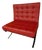 Knoll Barcelona Chair in Red Leather For Sale