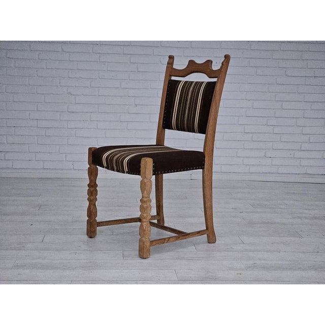 Wood Danish Dinning Chairs in Oak, 1970s, Set of 6 For Sale - Image 7 of 18