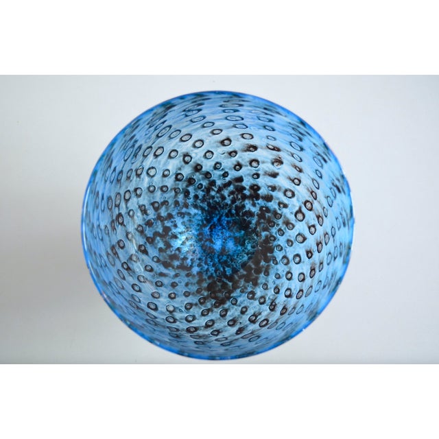 Scandinavian design / glass art a beautiful peacock eye glass bowl by designer bertil vallien for the kosta boda...