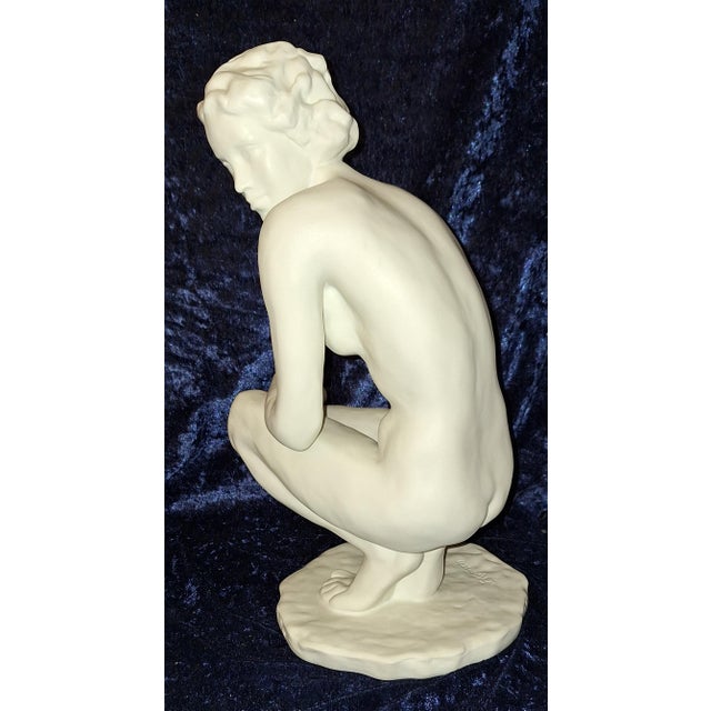 1920s Female Nude the Squatting Woman by Fritz Klimsch for Rosenthal, 1920s For Sale - Image 5 of 9