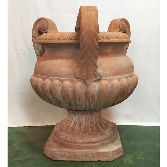 1950s Italian Terra Cotta Urn W/Three Arms For Sale - Image 4 of 12