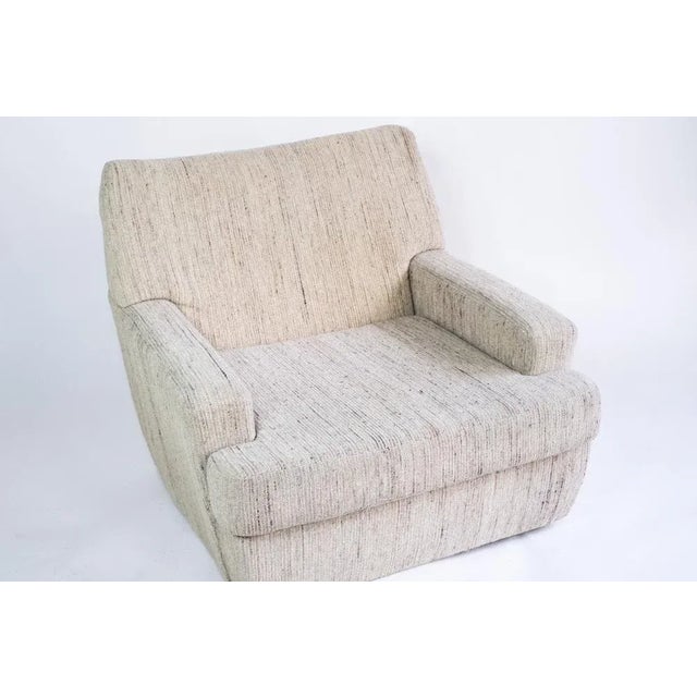 Gray Armchair on Castors, 1980s For Sale - Image 4 of 6