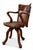 Victorian Revolving Desk Chair in Oak and Leather For Sale - Image 4 of 8