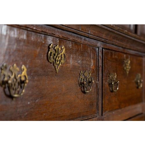 Georgian English Monumental Breakfront Oak Housekeepers Cupboard, 1800s For Sale - Image 11 of 18