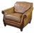 Vintage Rapallo Oversized Leather Club Lounge Reading Library Armchair 45" For Sale