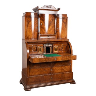19th Century Danish Mahogany Secretary Bureau For Sale