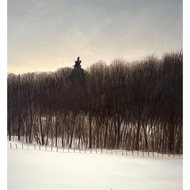 Modern Claude Sauthier, Late Afternoon at Soujet, Oil on Wood, 1970s For Sale - Image 3 of 13