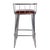 2020s Coriander 31 in. Seat Height Leather & Iron Bar Height Stool with Back and Footrest, Brown Leather For Sale - Image 5 of 8