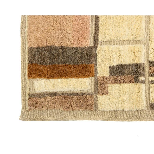 Textile Oversize Hand-Knotted Moroccan Wool Rug | 13'9" X 10' | One of a Kind For Sale - Image 7 of 8