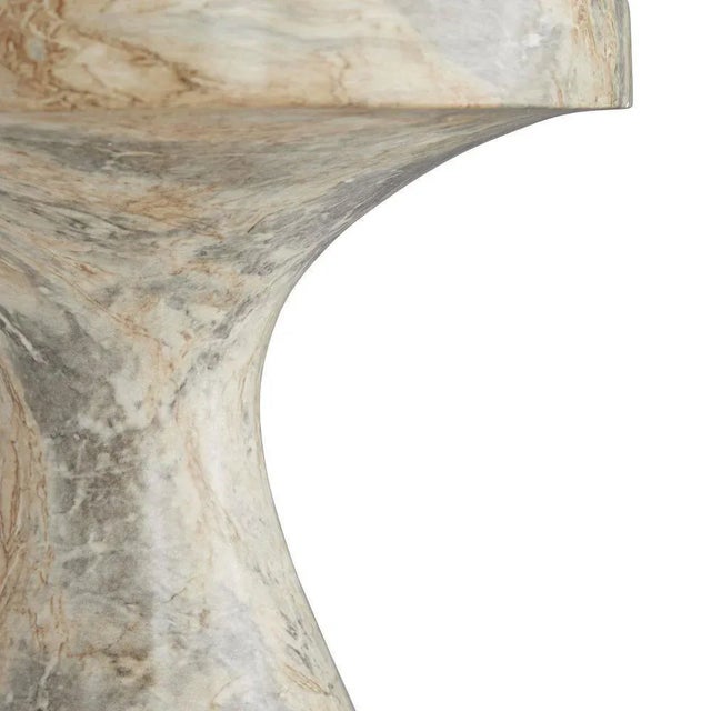 Arteriors Home Arteriors Home Large Serafina Accent Table in Sahara Faux Marble For Sale - Image 4 of 8